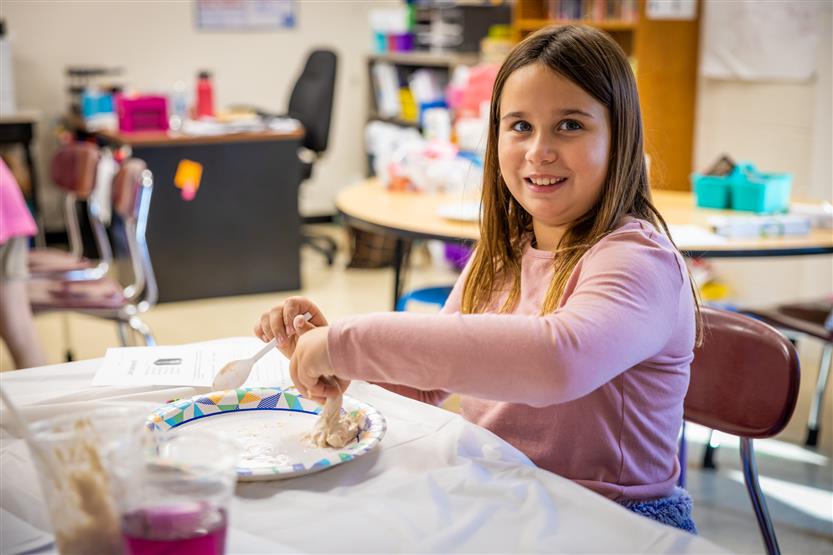 College Grove students in a science class